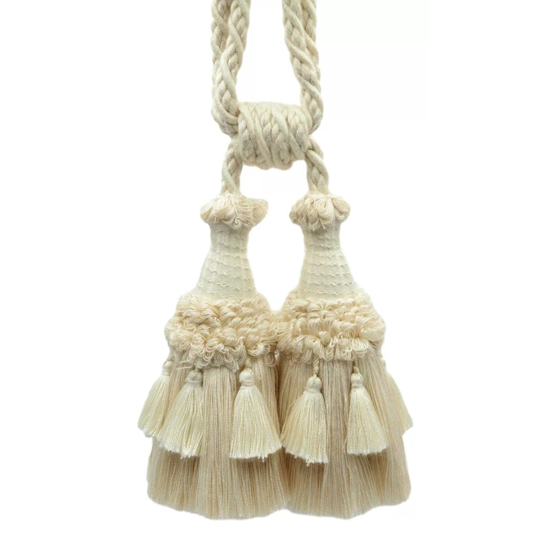 DÉCOPRO Tassel Tieback, Color# W13 - Cream Ivory [Sold Individually]