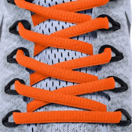 AOMIDI 2 Pair Shoelaces Oval Half Round 1/4" Shoes Lace for Sneakers and Casual shoes Shoelaces Replacements (54" inches (137 cm), Orange)