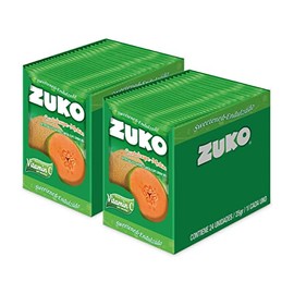 ZUKO Cantaloupe Instant Powder Drink, 24 Individual Bags 0.9 Oz, No Sugar Needed (Pack of 2)