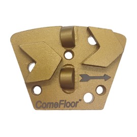 Trapezoid Diamond PCD Grinding Disc for Concrete Thick Epoxy Coating Removal, Compatible for Diamatic/Sase/CPS Bolt-On Floor Grinding Machines, Set of 3, Counter-Clockwise