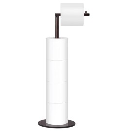 Housen Solutions Toilet Paper Holder Stand, Free Standing Toilet Paper Roll Holder for 4 Spare Ro