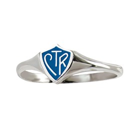 Ringmasters Blue Mini CTR LDS CTR Ring Choose the Right Faith Ring | Keepsake LDS Jewelry