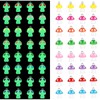LUBINGSHINE 72pcs Mushroom Pendant Charms, Luminous Mushroom Resin Charm Beads