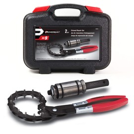 Powerbuilt Exhaust Tool Kit, Replace and Repair Vehicle Exhaust Pipes, Remove Dents, Chain Cutter, Expander, 2 Piece Set - 648634