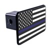 Thin Blue Line American Flag 3D Polyurethane Domed Plastic Trailer