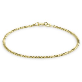 Carissima 9ct Gold Semi Hollow Curb Anklet 24cm/9.5"