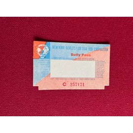 1964-65, NEW YORK WORLDS FAIR, "Un-Used" Daily Pass (Scarce / Vintage)