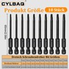 CYLBAQ Pack of 10 Triangle Screwdriver Bits 65 mm Hex