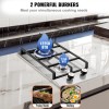12-Inch Gas Cooktop 2 Burners Built-In Stainless Steel Dual Fuel