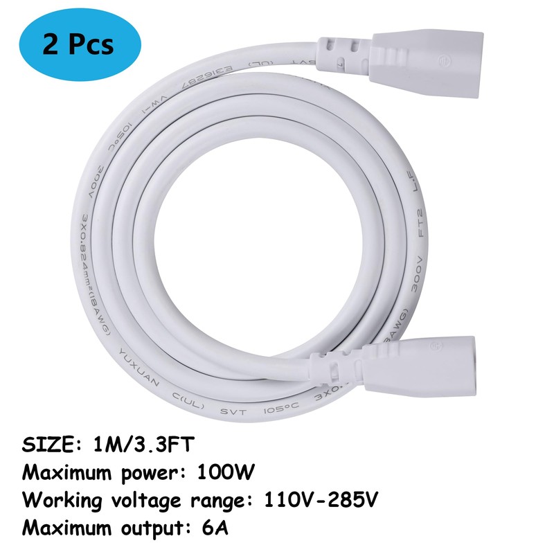SinLoon 2 Pack UL-LP Certification T5 T8 Male LED Cable