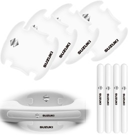 MochiMingle Door Handle Protector, For Cars, Transparent, Silica Gel Material, Door Knob Protector, 8 Pieces, Anti-Scratch, Carbon Door Knob, Scratch Resistant, Protective Film, Accessories, Parts