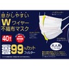 [Fine] 40 Piece W Wire Non-Woven Mask for Adults Easy
