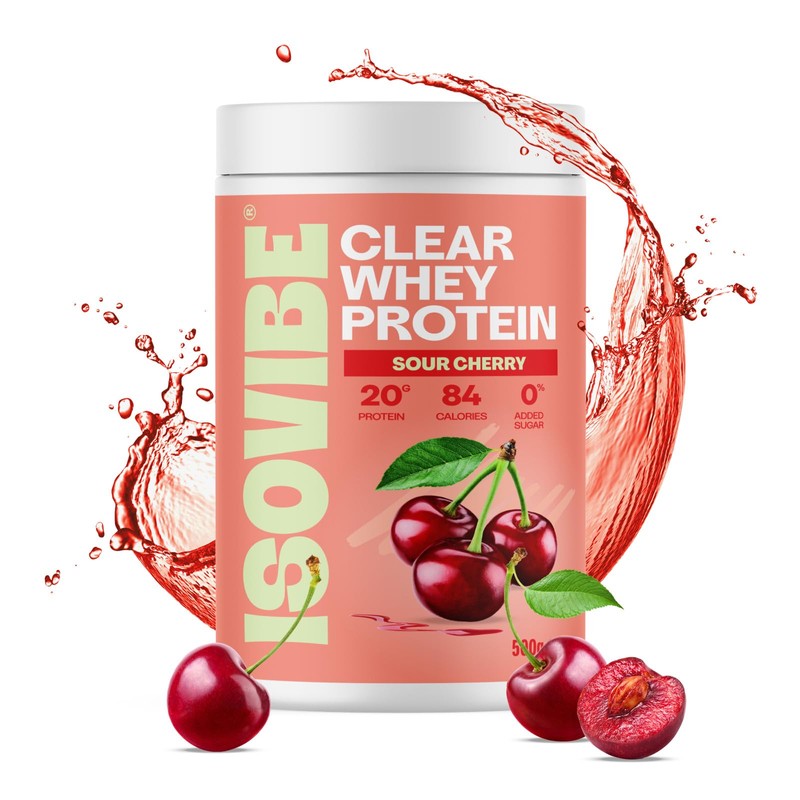 Isovibe Clear Whey Protein Powder Sour Cherry (20 Servings) Refreshing