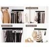 StorageWorks Tie Rack with 20 Hooks, 2-Pack Wall-Mounted Wooden Hangers
