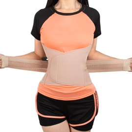 SUPPORTSMART Shrink Smart Postpartum Belt - Belly Support Recovery Wrap, Postpartum Belly Band Girdles, Body & Waist Shapewear (Black, Small/Medium)