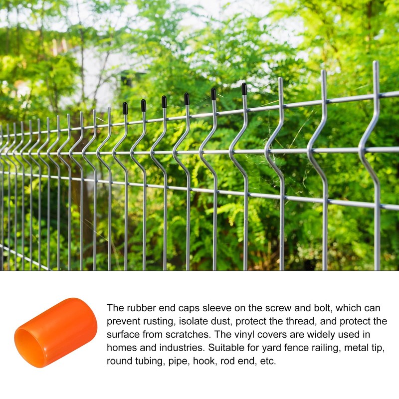 Rebower 50 Pack Screw Thread Protector Cover Rubber End Caps,