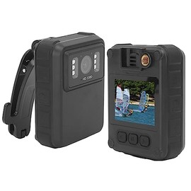Cámara de Cuerpo HD, Cámaras Portátiles 2K Ultra HD con Visión Nocturna, Cámara de Cuerpo de Policía con Pantalla de 2.0 Pulgadas, Grabación de 4-5H, IP65 a Prueba de Agua,
