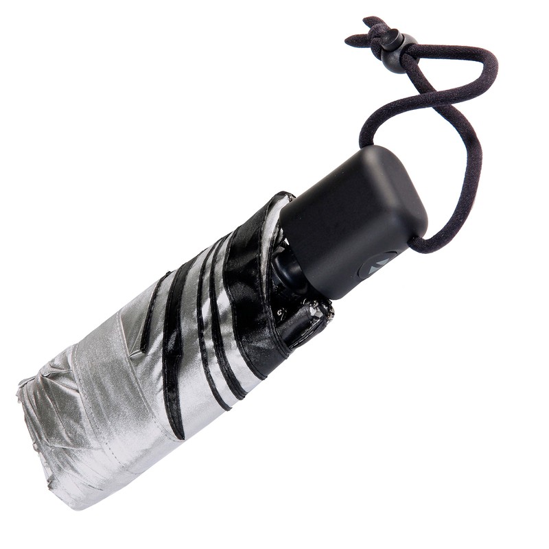 Euroschirm Dainty Automatic Silver Fibreglass,Metal Polyester Compact Rain Umbrella, Silver