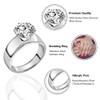 FlameReflection Stainless Steel 4 Carat Round Cubic Zirconia CZ Engagement
