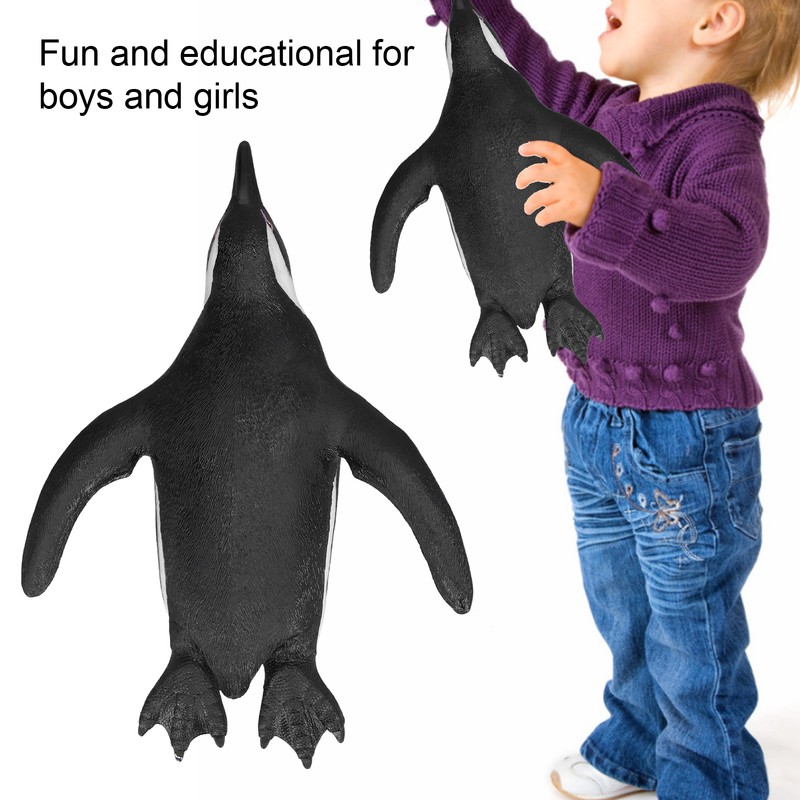 Penguin Model Simulation Soft Rubber Sliding Penguin Model Marine Animal