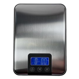 Digital Kitchen Scale, 5/8 inch Thin, 1g Precision, 5kg/11lbs Capacity, Stainless Steel Surface, Tare Function
