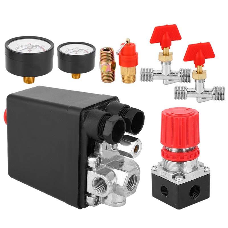 Pressure Switch Control Valve Assembly Square Four Holes Air Compressor
