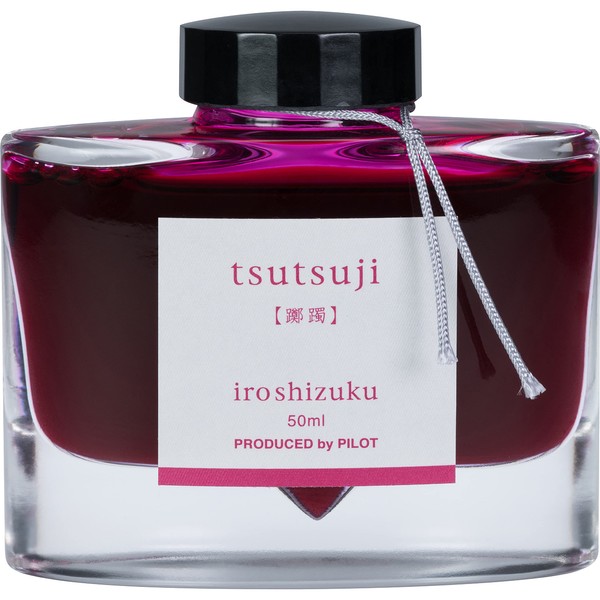 PILOT Iroshizuku Bottled Fountain Pen Ink, Tsutsuji, Azalea (Dark Pink) 50ml Bottle (69216)