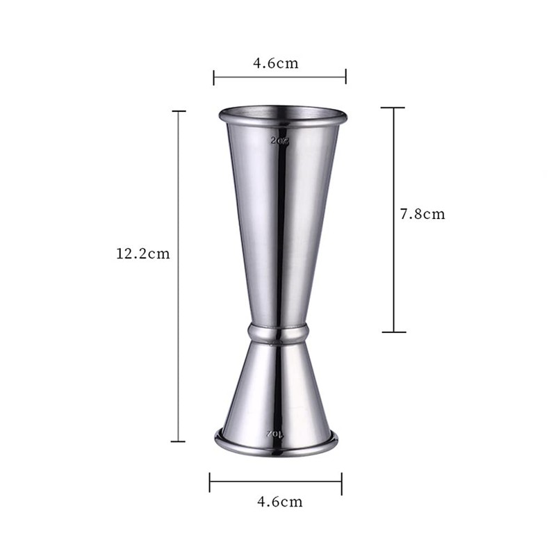 ANCLLO 1oz / 2oz Double End Measuring Cup Stainless Steel