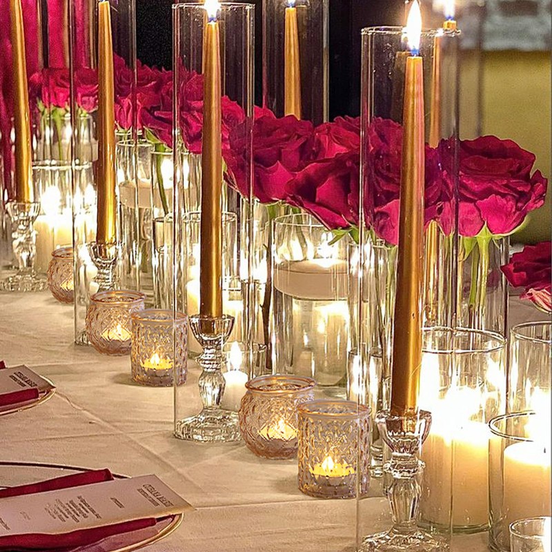 NITIME 36 Pcs Assorted Gold Votive Candle Holders, Tea Light