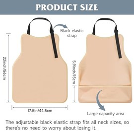 Paquete de 3 baberos para adultos para mujeres, baberos grandes lavables para adultos con atrapador de migas mejorado y cordón ajustable, protector de
