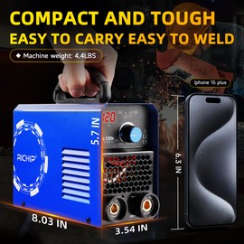 RILAND Stick Welder, 110V Portable ARC Welding Machine – 4.4lb Lightweight, Hot Start, Anti-Stick & Overload Protection for Home DIY, Metal Repair, Workshop Use
