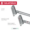 Gedotec Shelf Bracket Adjustable | Pack of 2 Invisible Shelf