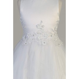 First Communion Dress for Girls 1st Holy Communion Dresses White Baptism LDS Vestidos de Primera Comunion niña Size 20 Plus