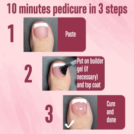 NOVO OVO Glue-On Toenails, Artificial Toe Nail Tips, Berry Pink Toenails for Gluing, Artificial Toenails, Soft Gel Full Cover Toenail Tips Set, Foot Nails x 15 Sizes, 360 Pieces