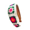 OUTVIE Bohemian Sunflower Crochet Headbands Handmade Knitted Non-slip Elastic Vacation