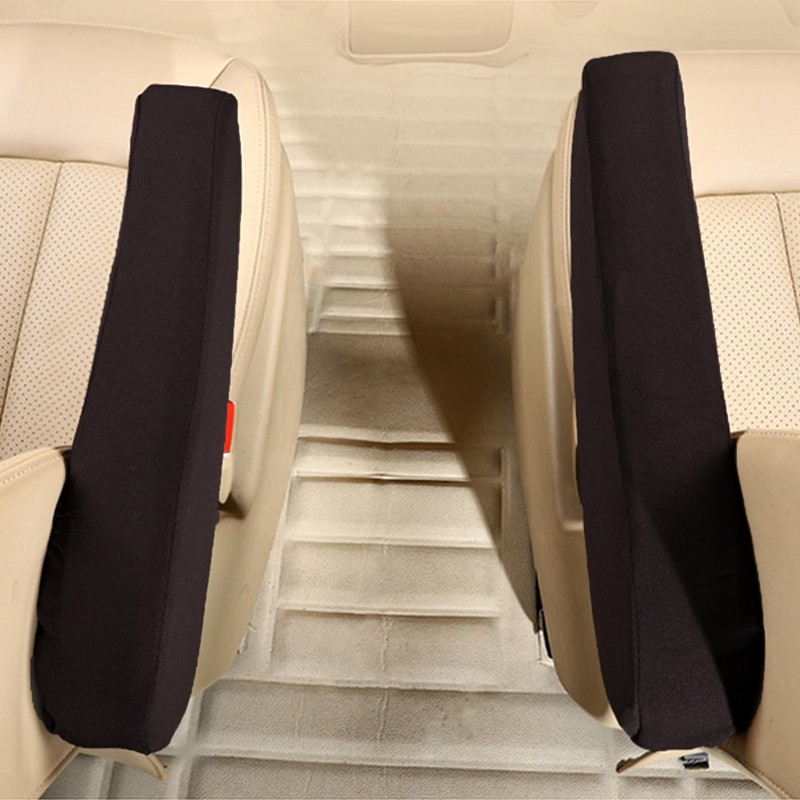 4 Pieces Universal Black Elastic Car Armrest Covers, Front Seat