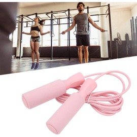 Cuerda de saltar de alambre de acero ajustable con doble cojinete para hombres, mujeres y niños