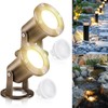 Rossesay 2 Pcs Solid Brass Waterproof Pond Lights Underwater 7W