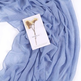 SAJOO 13ft Dusty Blue Cheesecloth Table Runner 35x157 Inches Gauze Boho Rustic Cheese Cloth for Wedding Baby Bridal Shower Party Home Decorations