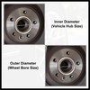 Hihaha 4pcs 73.1 to 57.1 mm Aluminium Alloy Car Hub