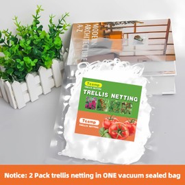 Tcamp Tcamp Trellis Netting for Climbing Plants, Cucumber Trellis for Garden (5Ft x30Ft, 6" Square Mesh Ployester, 2 Pack)