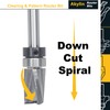 Akylin Spiral Flush Trim Router Bit 1/4 Shank,1/2" Dia. 3/4"