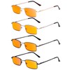 Eyekepper 4 Pack Reading Glasses Blue Light Blocking Memory Titanium