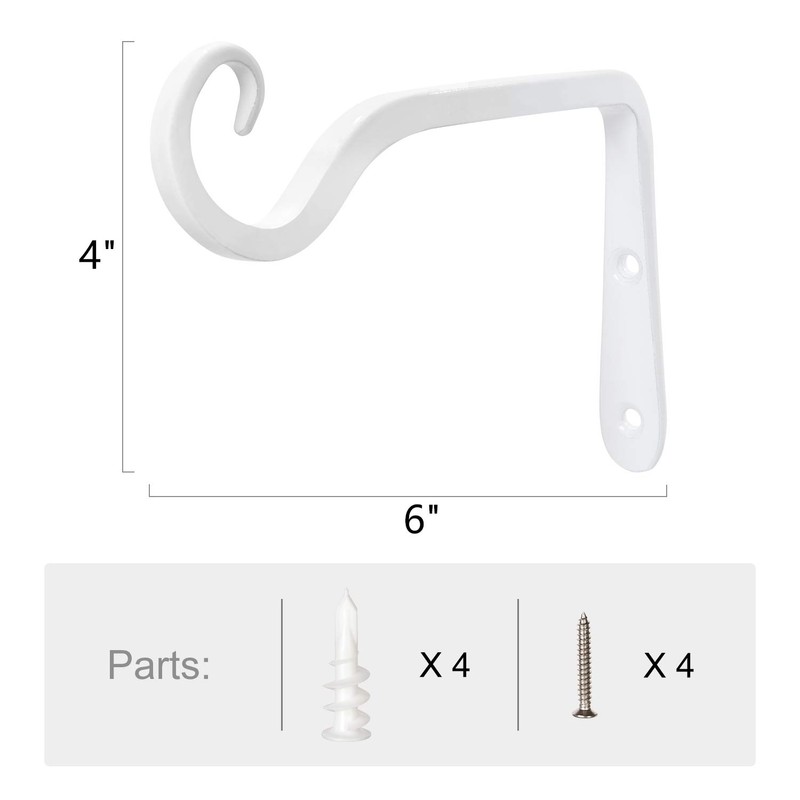 Mkono Hanging Plant Bracket 6 inch Metal Wall Plant Hook