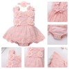 FYMNSI Newborn Baby Girl 1st Birthday Outfit Lace Dress Sleeveless