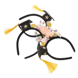 OATIPHO 3pcs Graduation Cap Headband Lightweight Mini Graduation Hat Hairbands for Events Role Play and Holiday Parties Stylish Accessory for Adults