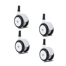 BAYWYI Baby Walker Wheels Replacement, Set of 4, Baby Walker Accessories, Plastic Rubber Wheels Casters, Universal Wheels (F-Black)