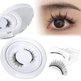 Magnetische Wimpern, 4 Paar, 2 Schichten, Magnetic Eyelashes with Applicator, Wiederverwendbare Natürliche Magnetic Eyelashes Kit, Kein Kleber Erforderlich, Wasserdichtem Langlebigem