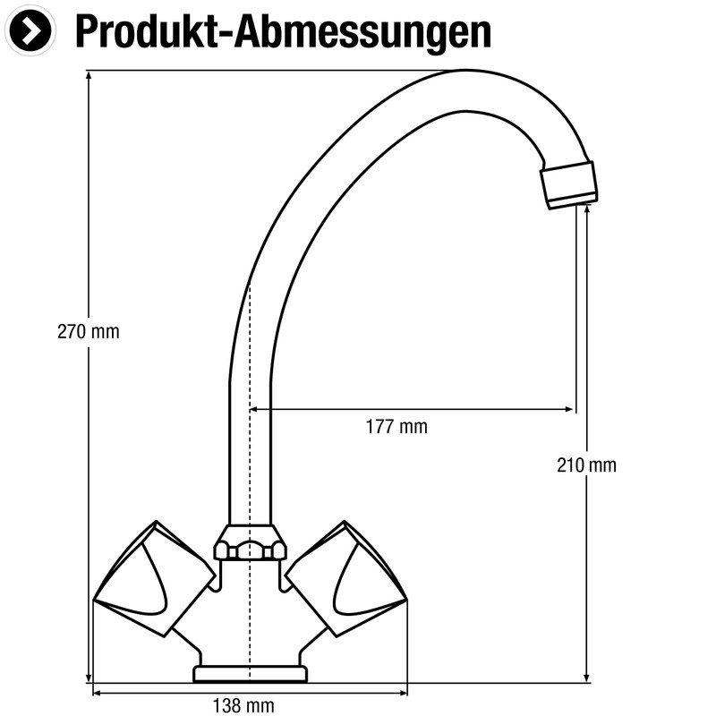 CORNAT LI5 1933 Lisa 2 Grip for Sink-Unit chr