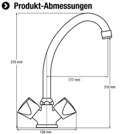 CORNAT LI5 1933 Lisa 2 Grip for Sink-Unit chr